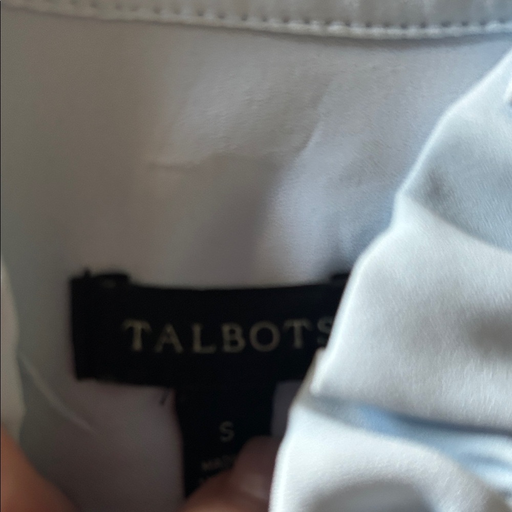 Talbots Light Blue Ruffle Blouse‎ - Picture 5 of 8